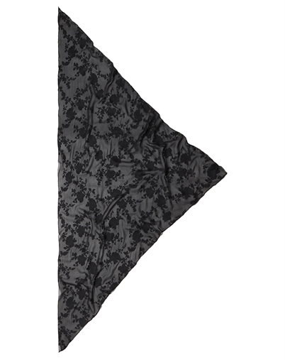 Lala Berlin - Triangle Viscose Tørklæde - Lace Garden Black